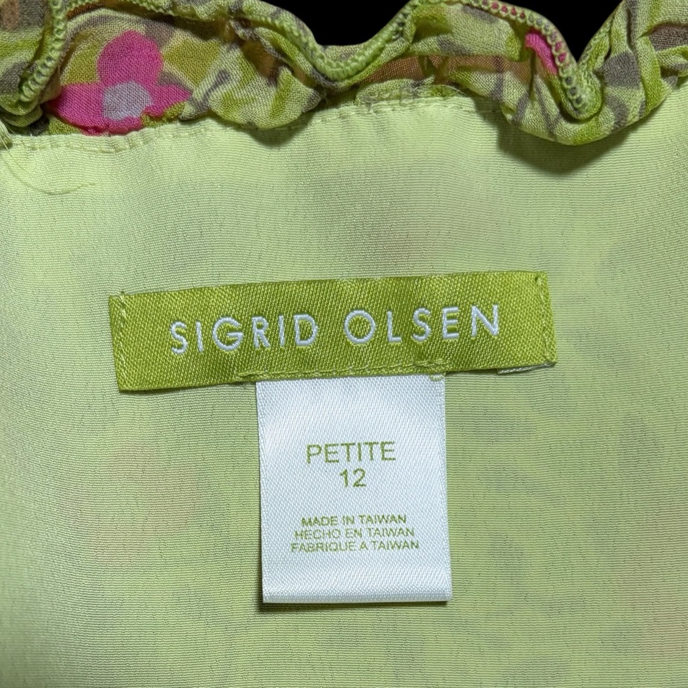 Sigrid Olsen Floral Two Piece Top and Skirt - Picture 8 of 15